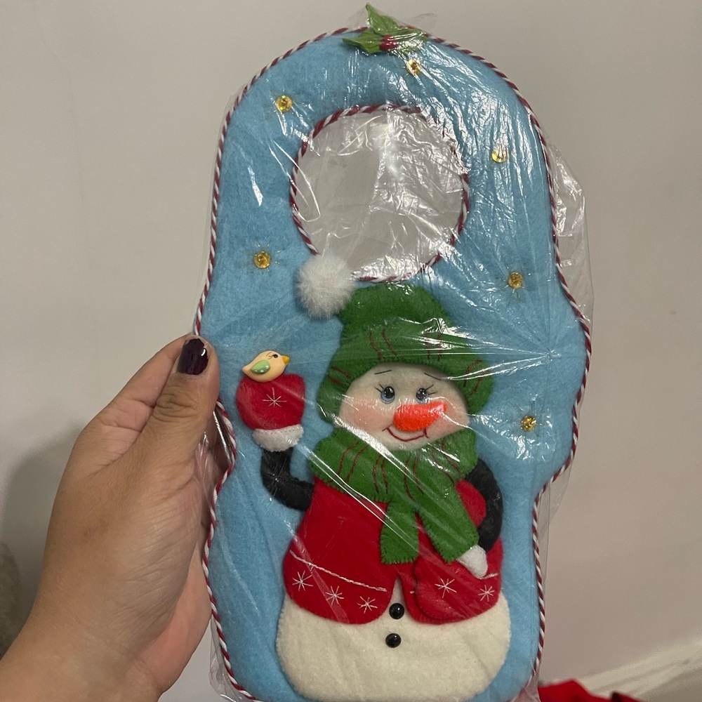 Festive Snowman Door Hanger